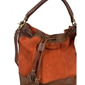 NEW ANABAGLISH women's rowan suede crossbody bag in brown